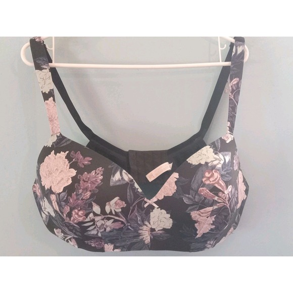 Cacique Other - Lane Bryant Cacique Womens 42DD black floral lightly lined t shirt no wire bra
